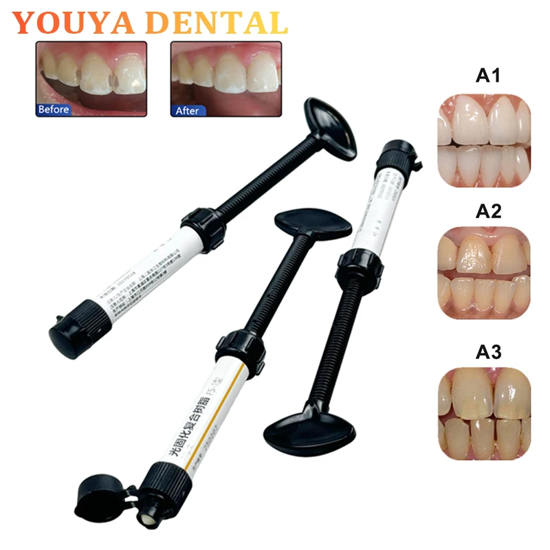 

Dental Resin Solid Light Curing Material A1/A2/A3 Used as Composite Resin Orthodontic Dental Filling Tool for Teeth Restoration