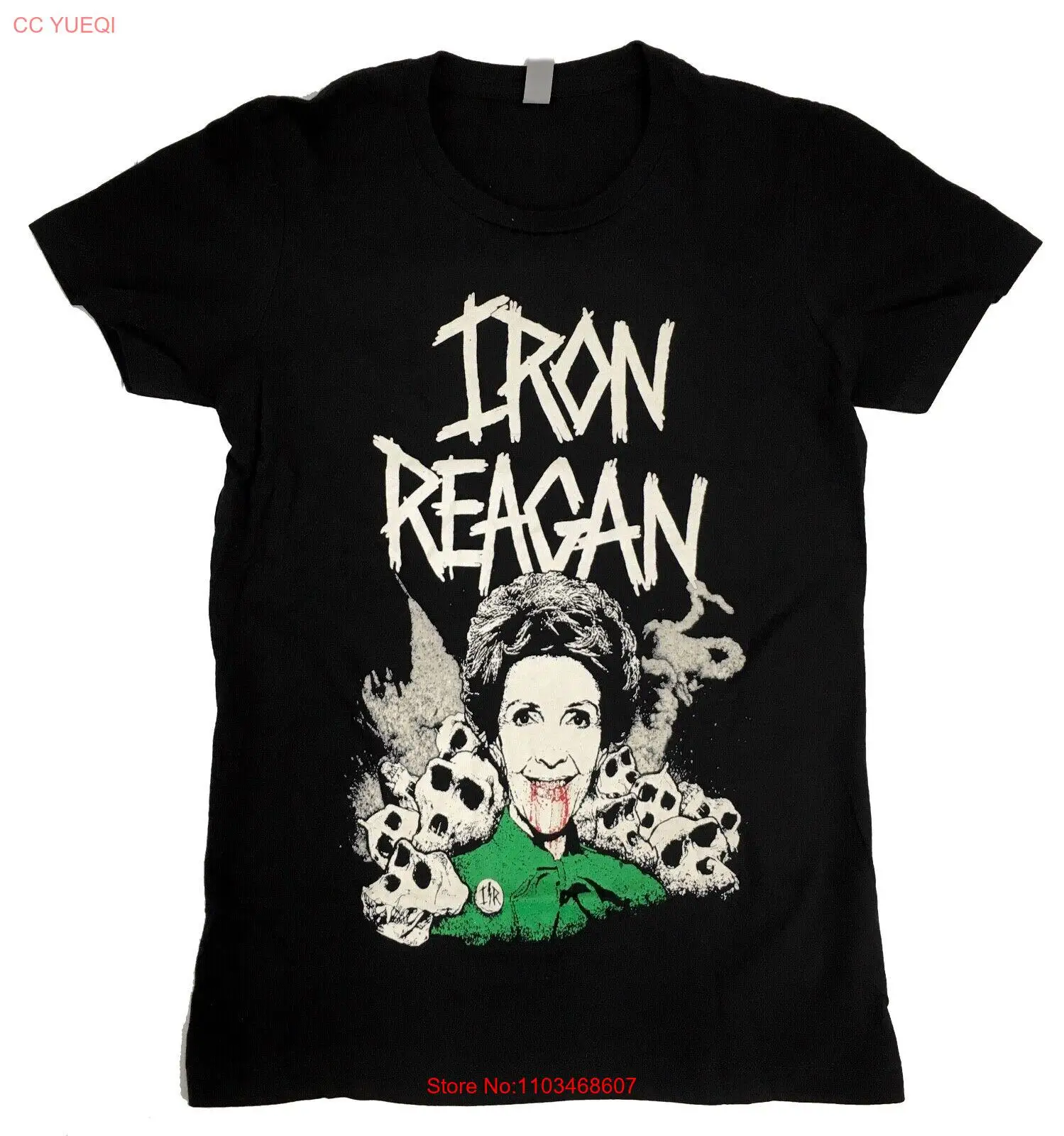 Iron Reagan - تي شيرت نسائي من Nancy Reagan متوسط رسمي جديد