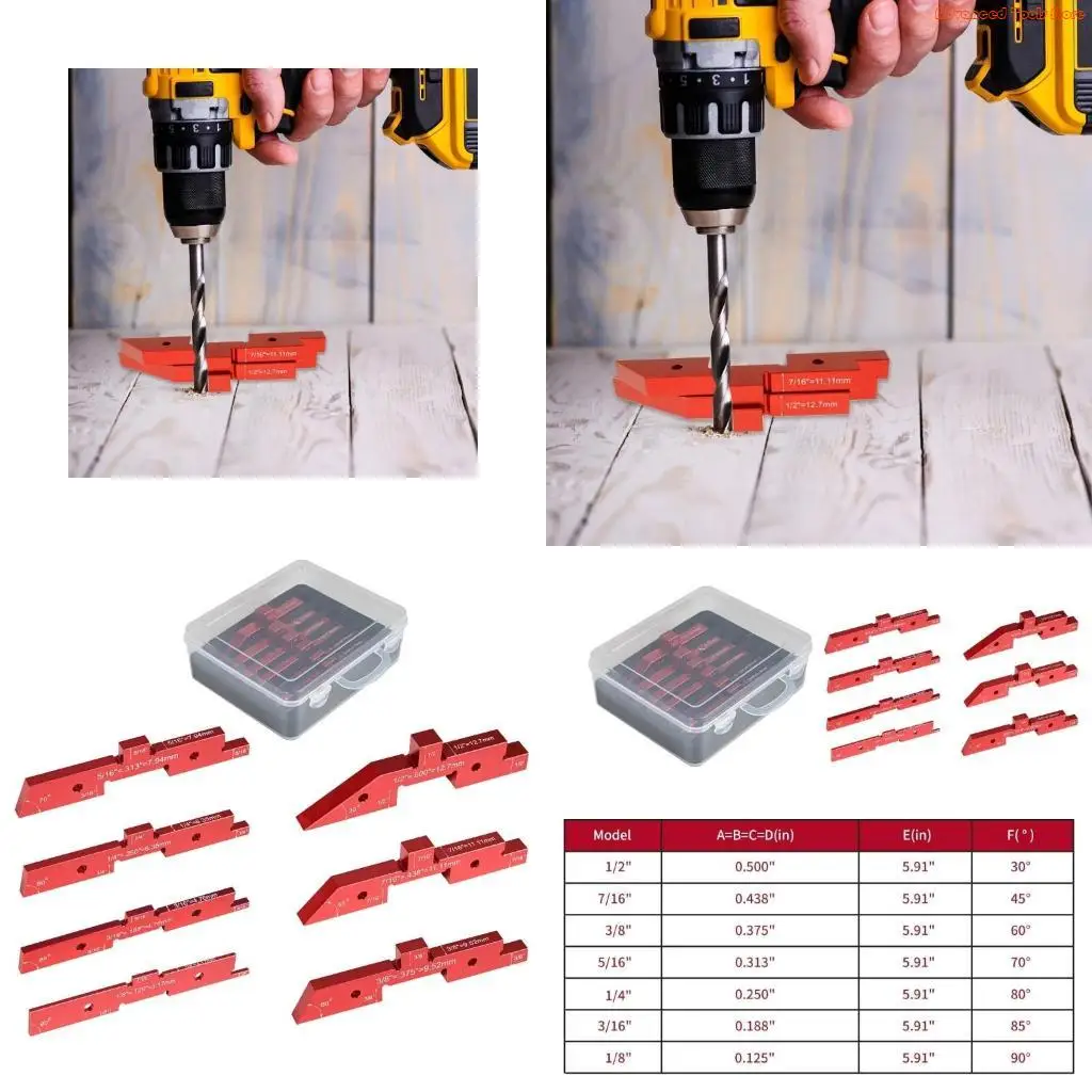7Pcs Router Table Setup Bar Aluminum Precisions Setup Blocks Height Gauge Set W91B