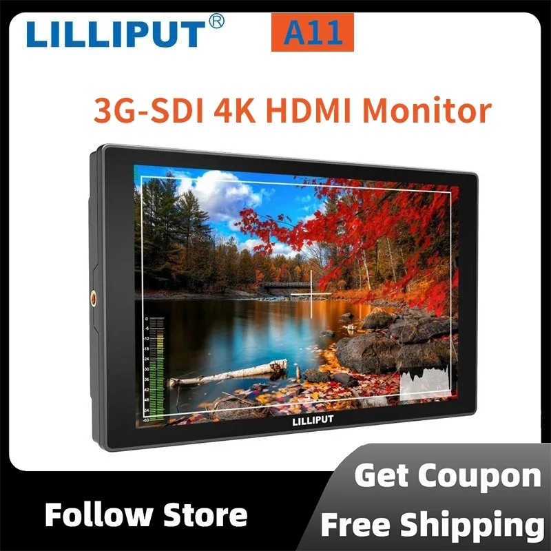 

Lilliput A11 4k Camera Monitor DSLR Full HD 1920x1200p 10.1" Inch Field 3G-SDI HDMI-compatible IPS Camera Filmmaking Monitor