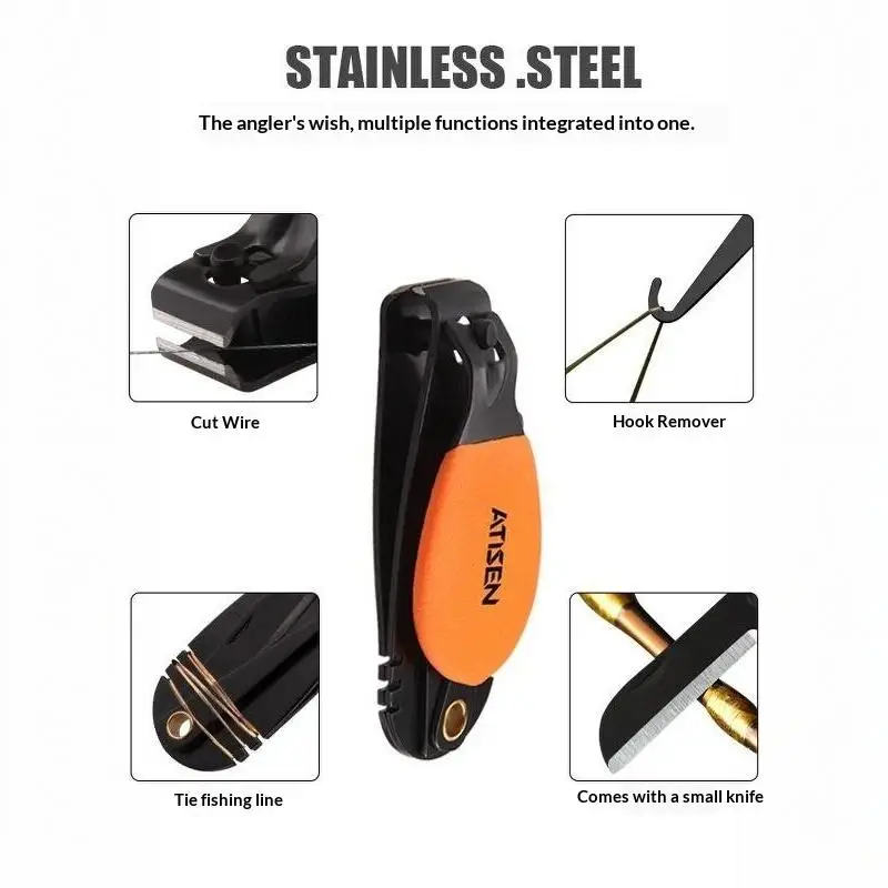 Mini Stainless Steel Lure Fishing Pliers Line Cutter Portable Multifunctional Angling Tool For Freshwater Saltwater Fishing