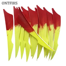 50Pcs/Lot 4Inch Right Wing Archery Fletches Sting Style Natural Turkey Feathers Hunting Fletching for Arrow DIY