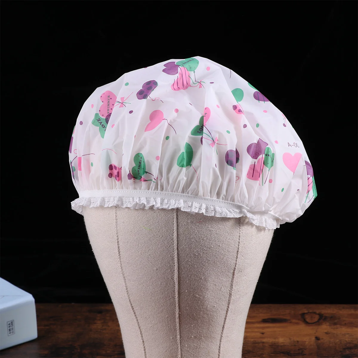 

3Pcs Shower Hats Plastic Non-Disposable Bath Cap for Lady Female Waterproof Hair Protection Makeup Face Wash Use