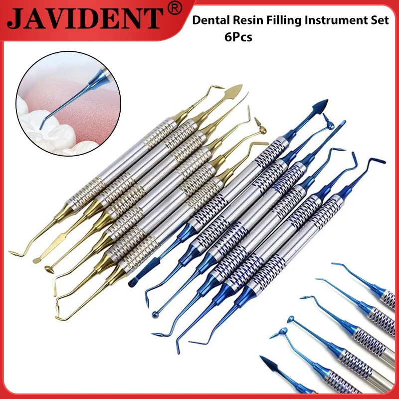 

Dental Filling Instrument Set with Non-Stick Resin for Aesthetic Restorations Oral Resin Filling Instrument Set with Wax Knife