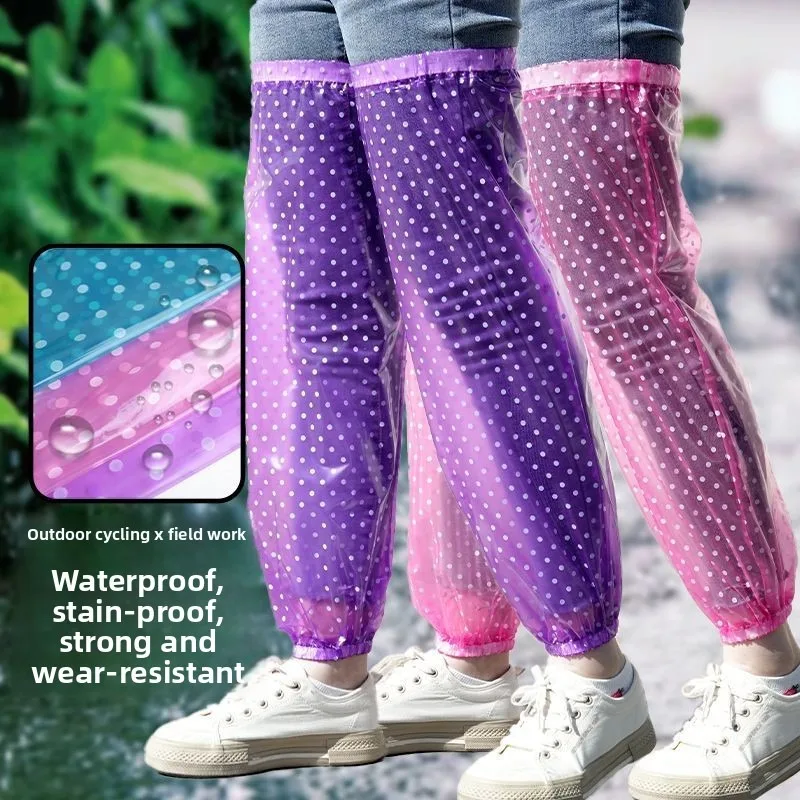 Waterproof PVC Adjustable Drawstring Leg Covers Knee Protection Cycling Rainproof Oil Resistant Tea Picking Aquaculture Work New