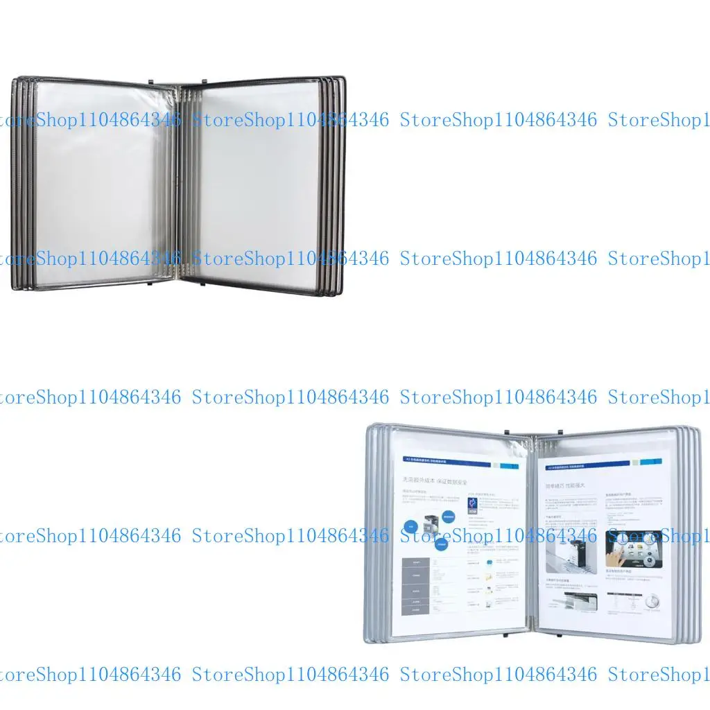 

5asd Wall Display Board System Wall Reference Organizers with 10 Easy-Loading Pocket for Workshop, Laboratory