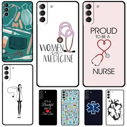 Medical Doctor Nurse Case For Samsung Galaxy S24 S23 S22 S21 Plus Ultra Note 20 S9 S10 Note 10 S20 S21 FE Cover