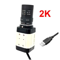 2K PC Webcam HD 6mm 2.8-12mm/5-50mm Varifocal Manual Zoom Lens 4MP 30fps 2560x1440 MJPG UVC High Speed USB Computer Camera