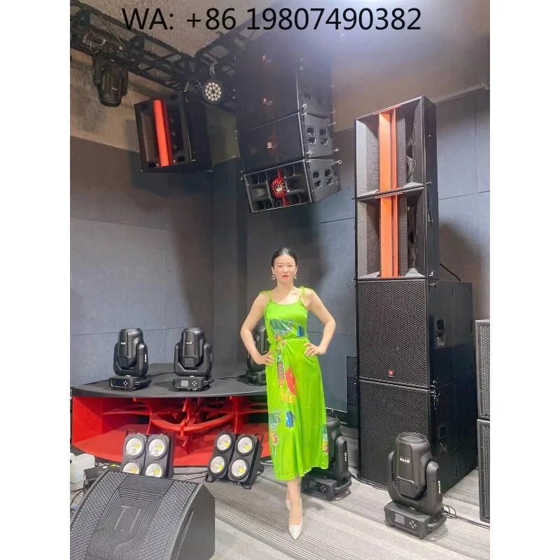Dual 12 Inch Three-Way Neodymium Driver Speaker, New Design Professional Audio System for Club Stage Live Sound Projects