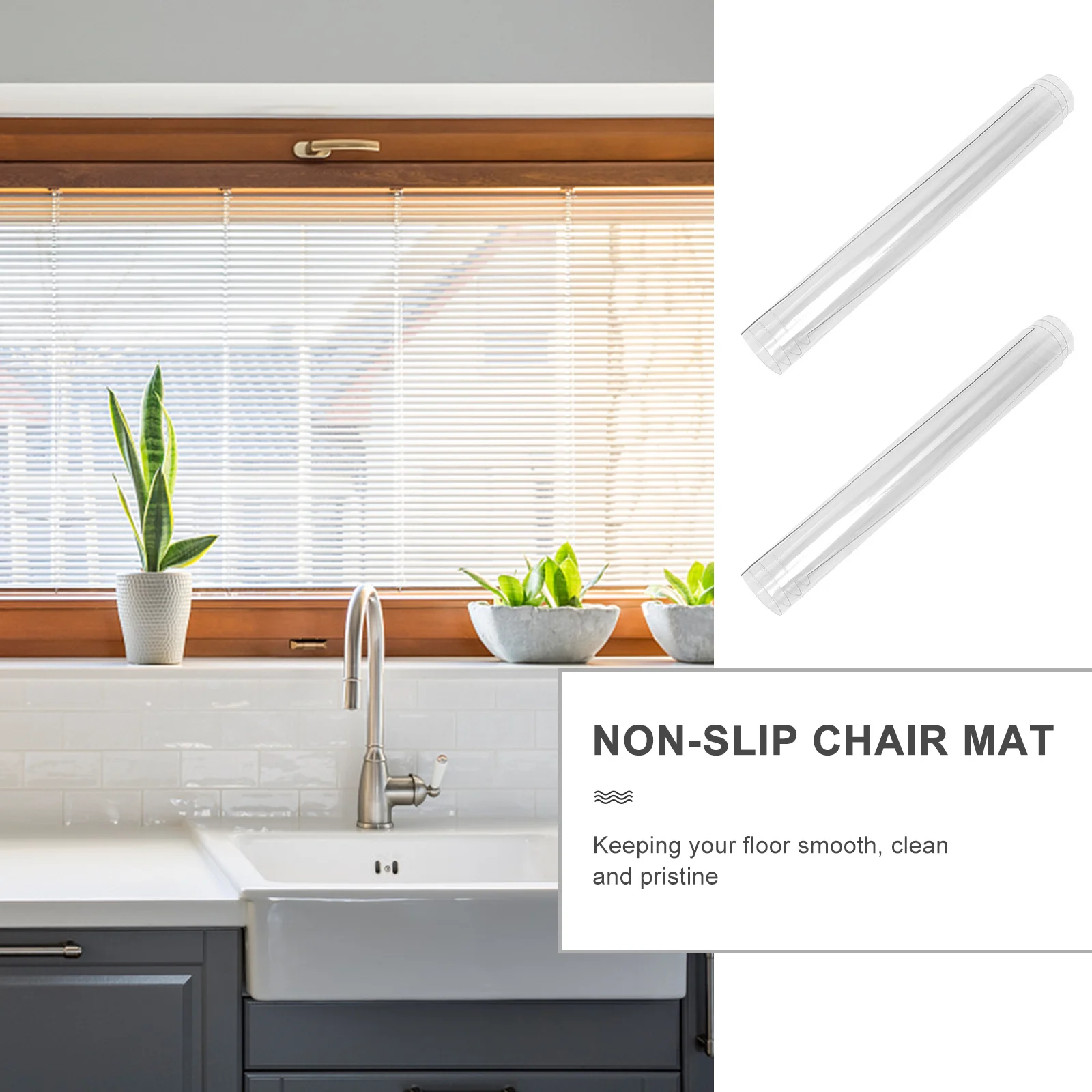 Durable Transparent PVC Floor Protector Mat Non-Slip Practical Chair Mat for Computer Desk Dining Table Foot Pad