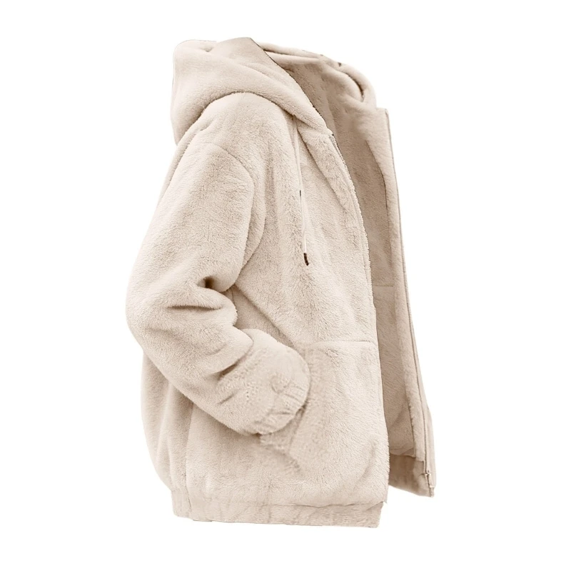Gentle on Skin Women's Fleece Hooded Soft Inner Lining and Easy Zip Designed for Sensitive Skin During Winter Months