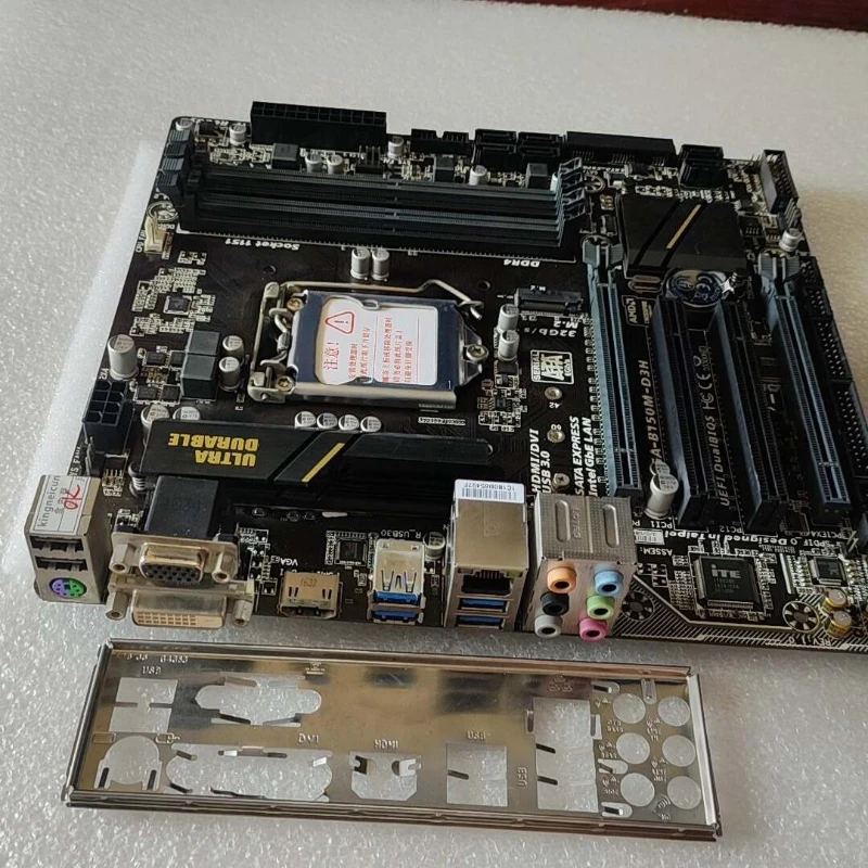 used for Gigabyte GA-B150M-D3H LGA1151 Intel B150 mATX Motherboard DDR4 HDMI M.2 6/7th Gen CPU