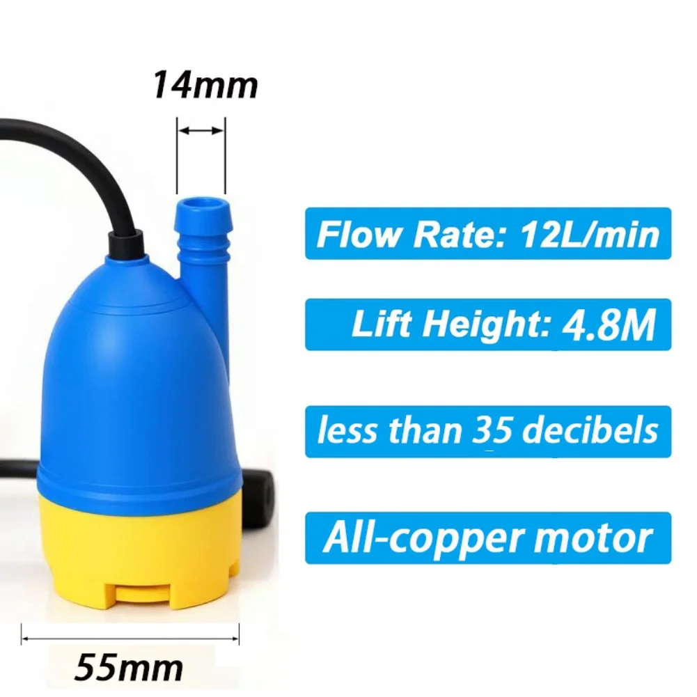 

1PC High-Pressure Water Pump 12V Electric Water Pump External Submersible Pumping Self-Priming Portable Water Tank Pumps