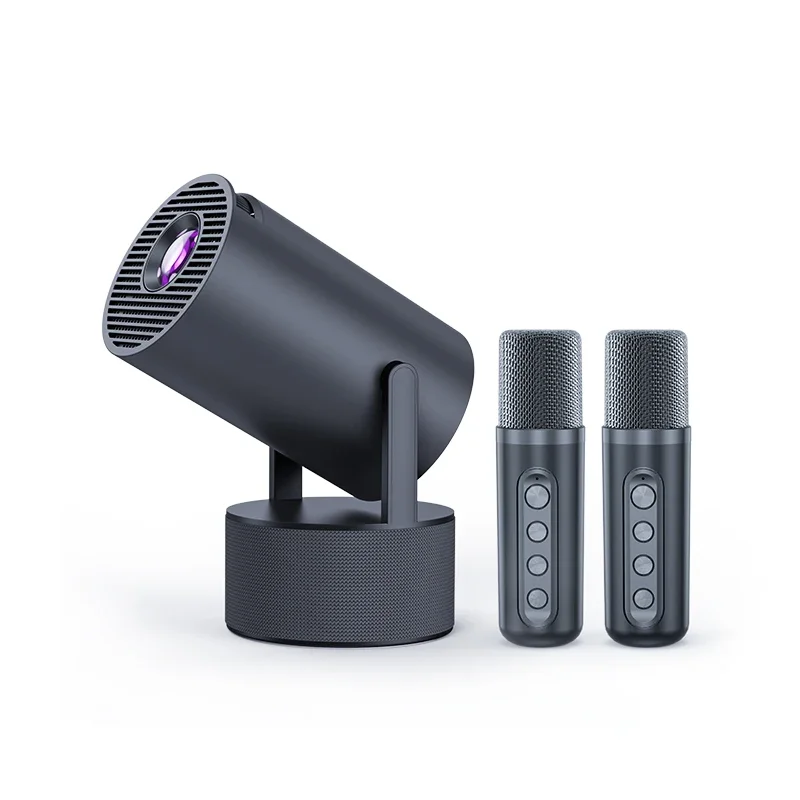 

hy300 pro KTV Android 1280*720P 160 ANSI lumens 0.5-3M Projection Distance 20W Home Theater Karaoke Speaker Projector