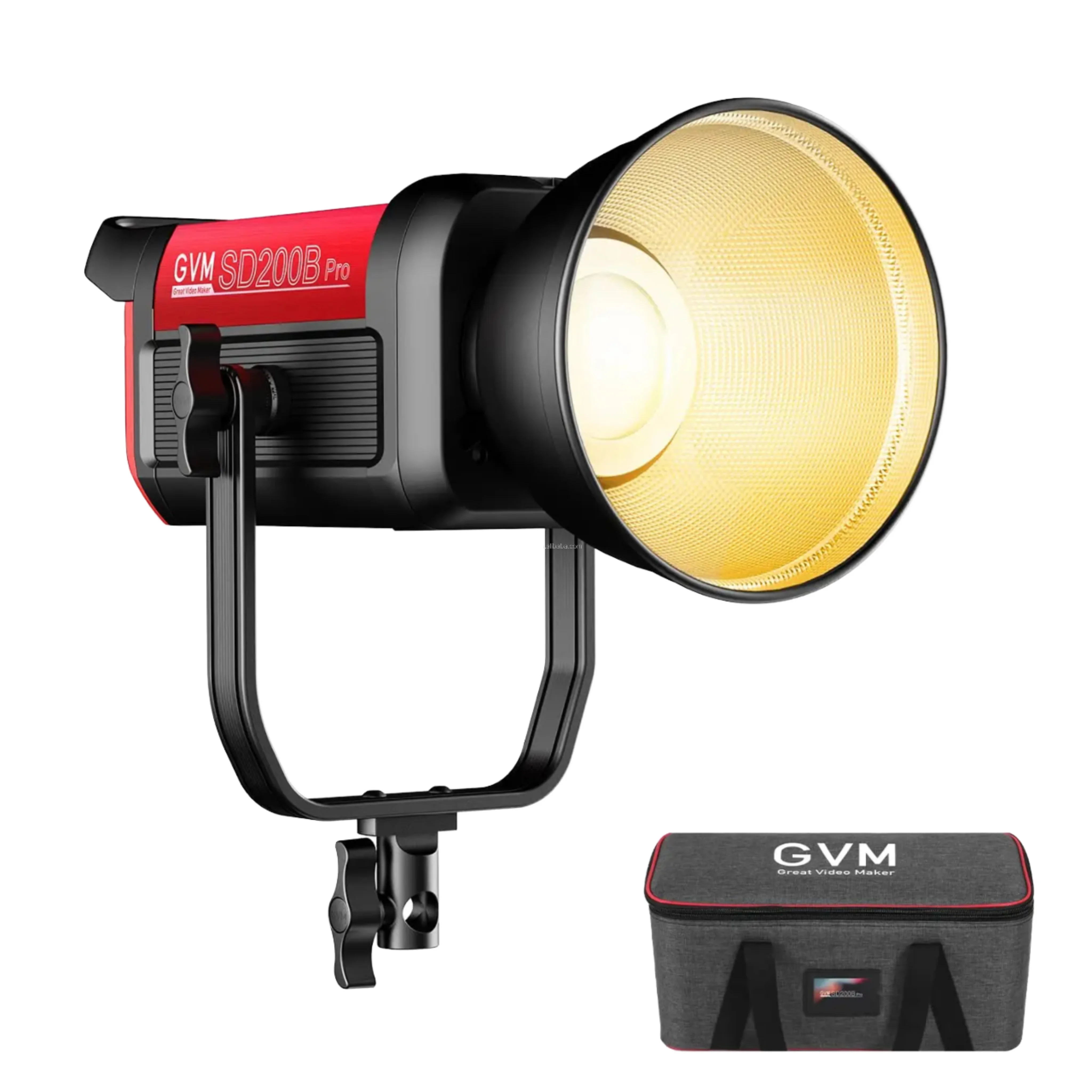 GVM Official PRO SD200B 200W LED Video Light Kit Bowens Mount DMX Control 34200 Lux Output 2700-6800K Photography Light