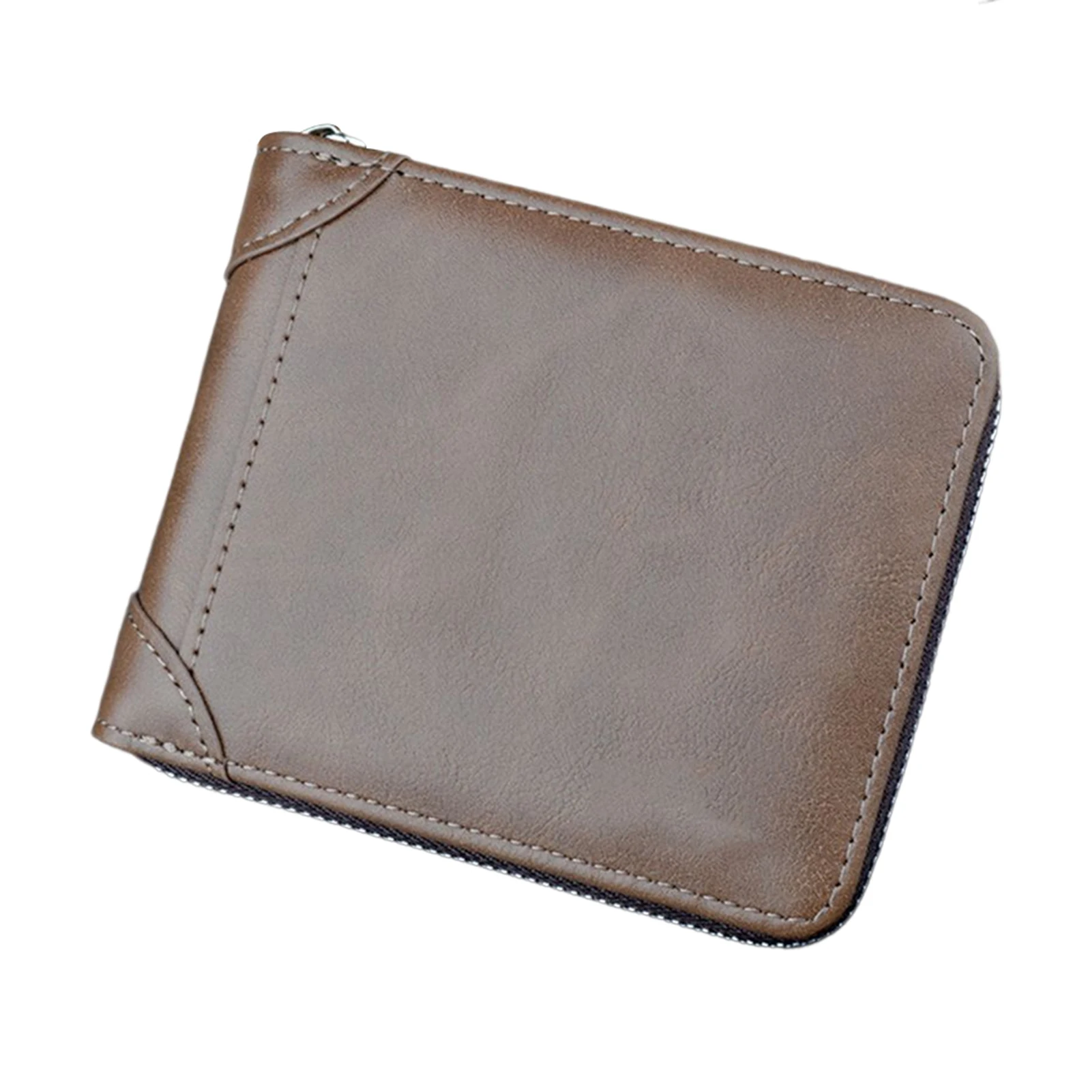 

Mini Simple Retro Casual Leather Folder Horizontal Paragraph Wallet Multi-Layer Design For Daily Life