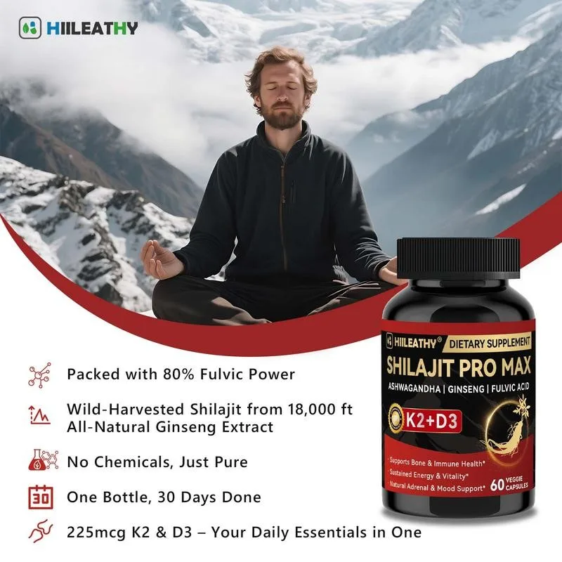 

Shilajit PRO MAX with K2 & D3 - Helps Replenish Energy, Boost The Immune System, and Maintain Vitality