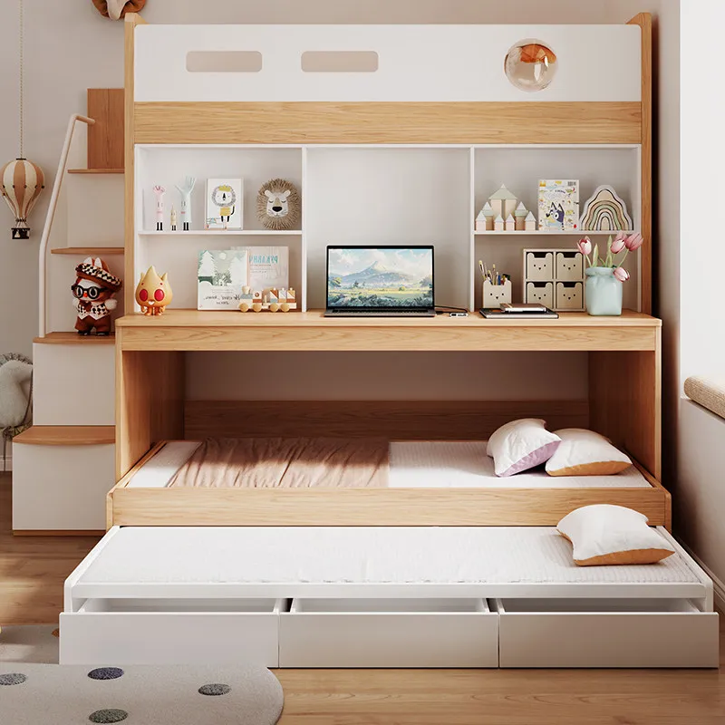 Customizable children's desk integrated bed and table combination multi-function