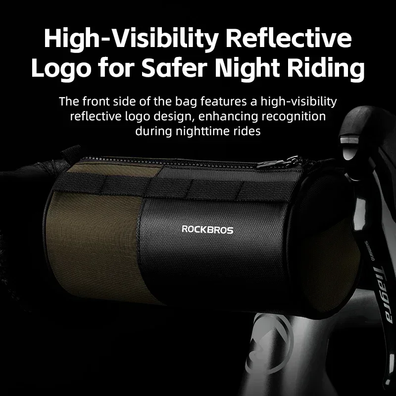 

ROCKBROS Велосипедная сумка Светоотражающий руль Емкость для хранения Многофункциональная портативная сумка на плечо 1,7 л Передняя сумка Аксессуары