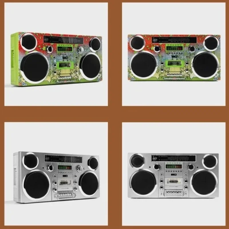 Classic Retro Portable HiFi Stereo CD Player with AM/FM Radio SD USB Auxiliary Vocal Speaker