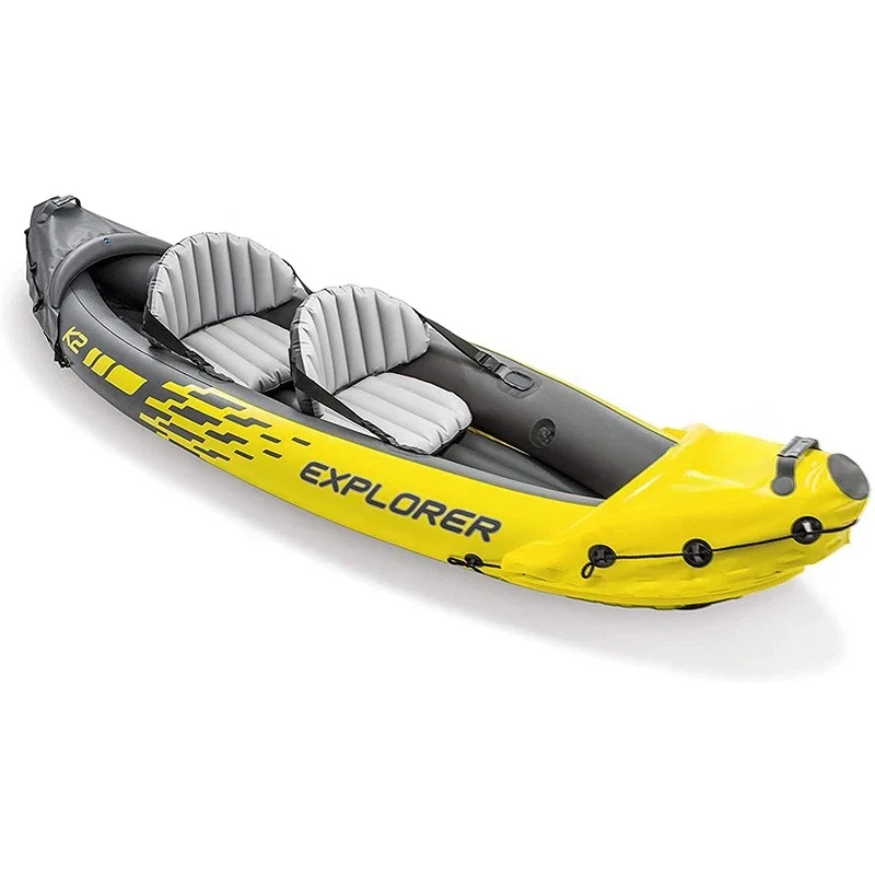 Dubbele Kajakker Intex 68307 Opblaasbare Rubberboot Raften Dubbele Aanvalsboot Raften Kajakker Met Stoel Outdoor Vissersboot