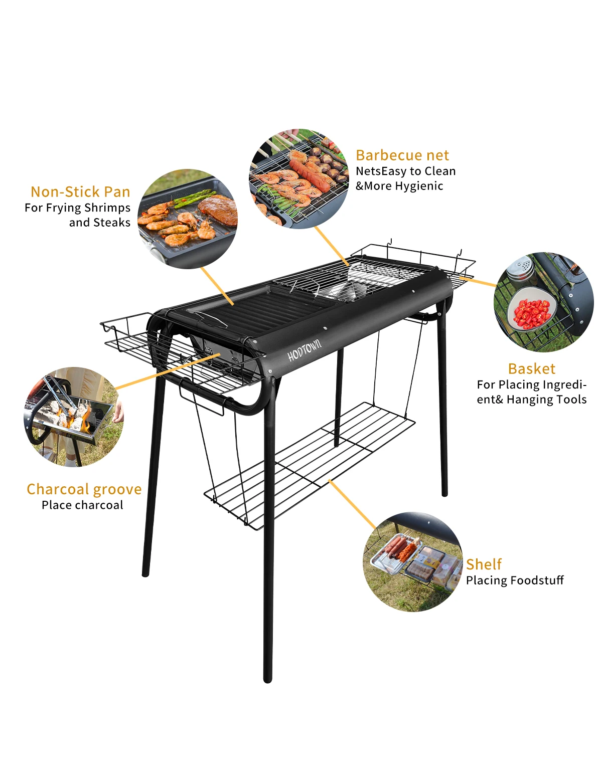 

Camping BBQ Grill Easy-to-Cook Outdoor Grill
