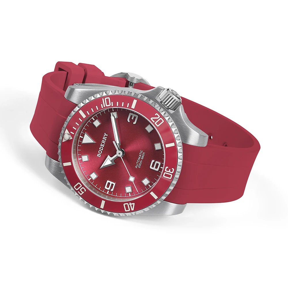 Boderry ADMIRAL Diver Titanium Watches 3-Hand No Date Ceramic Bezel 200M Waterproof Automatic Mechanical Luxury Wristwatch
