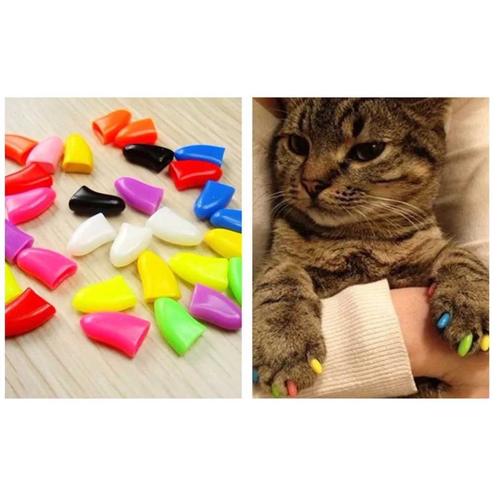 

20 Pcs Pet Cat Claw for Scratching Control Covers Furniture Prevention