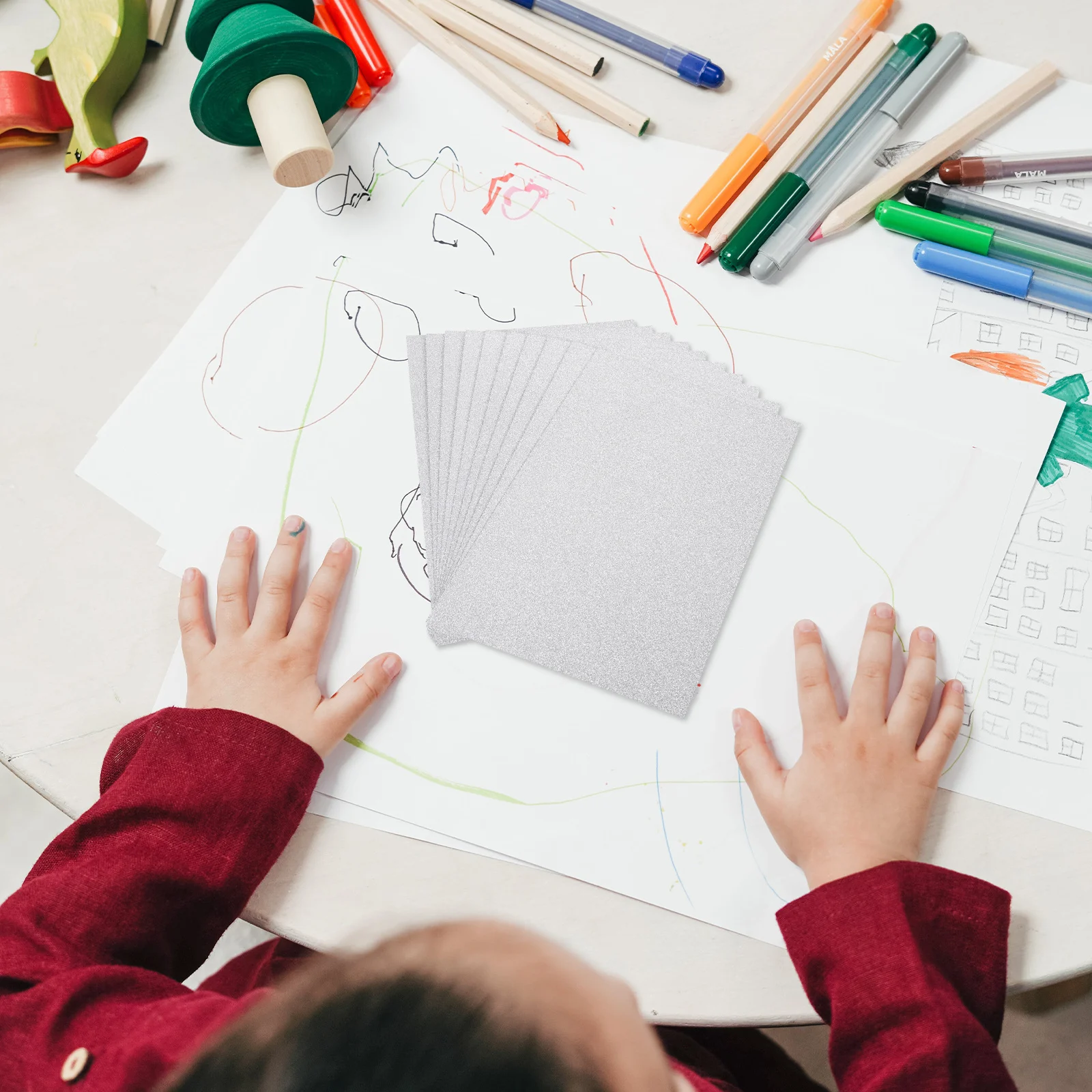 

20 Sheets Glitter Cardstock Paper Thick Colored Craft Paper for DIY Card Making Scrapbooking Party Decoration Supplies