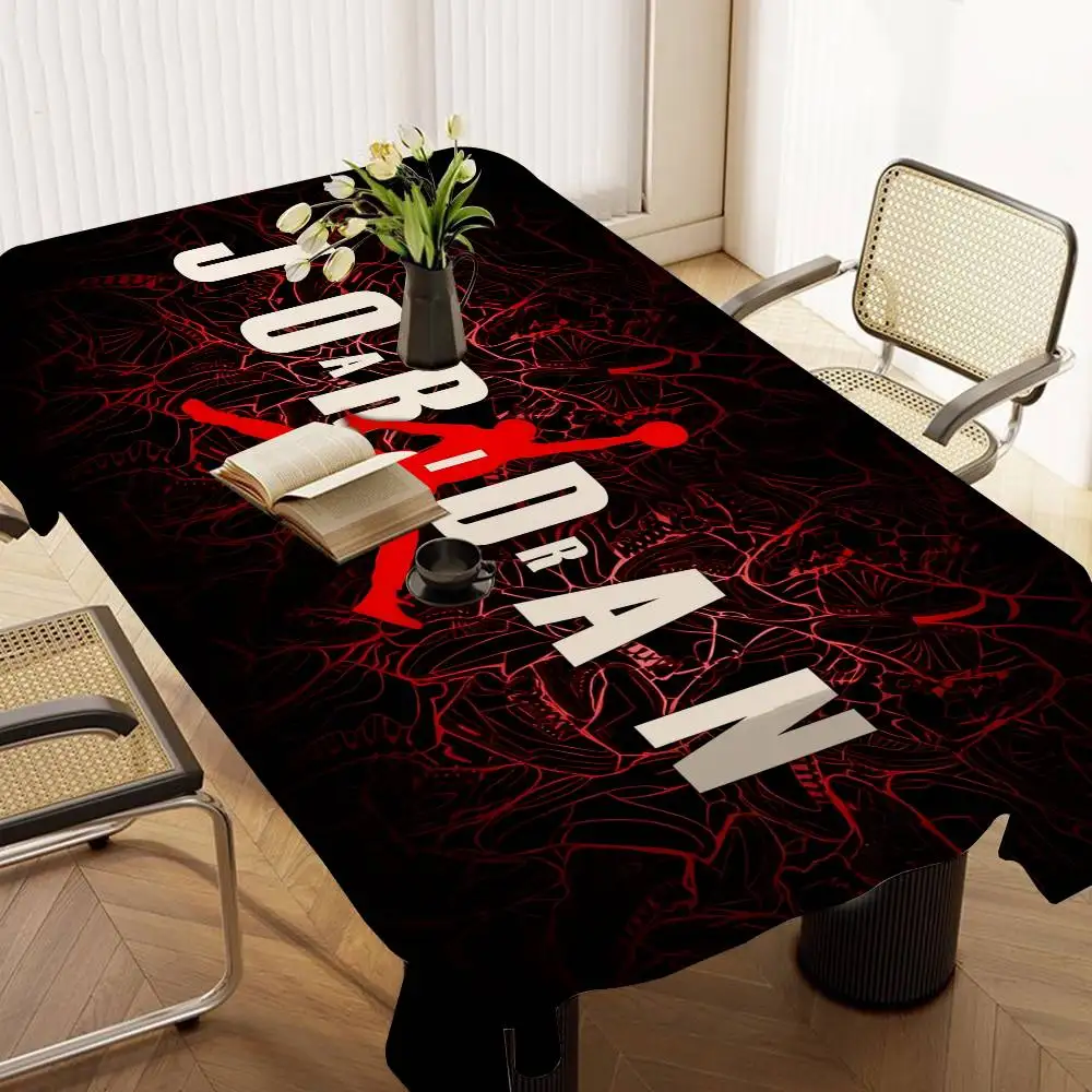 America Basketball Jordan Waterproof and Oil-proof Tablecloth Bedside Table Dustproof Decorative Cloth Living Coffee Tablecloth