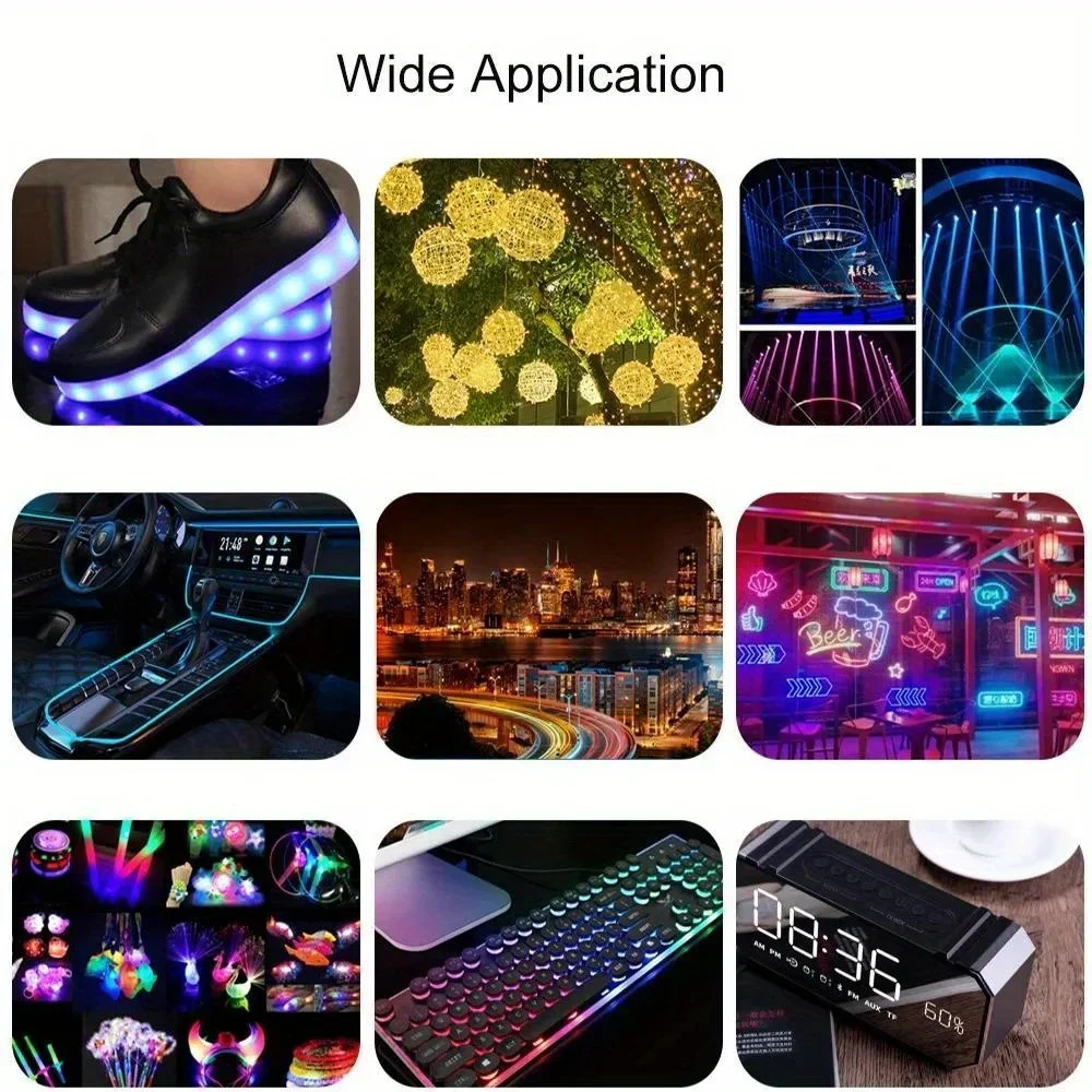 50/100/200pcs 사각형 LED 다이오드 2x5x7mm 빨간색 노란색 녹색 파란색 흰색 발광 다이오드 DIY 전자 Arduino 키트