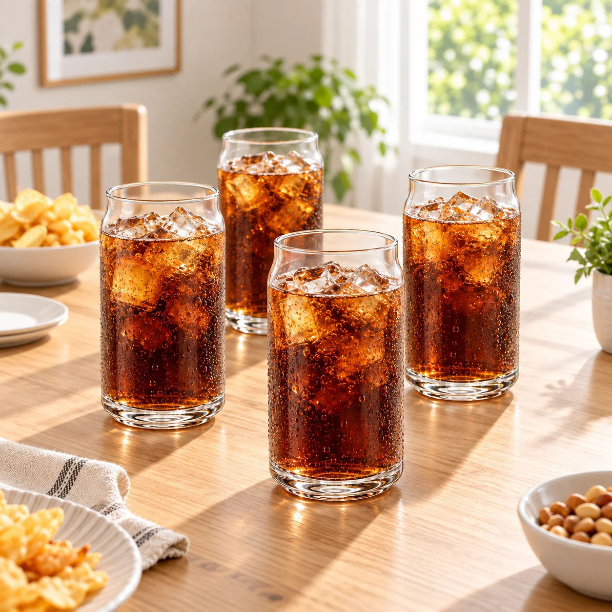 2-piece 4-pack beverage cola glass cup, 490ml/, Mason jar coffee cup, beer can, suitable for cocktails, whiskey, milk, juic