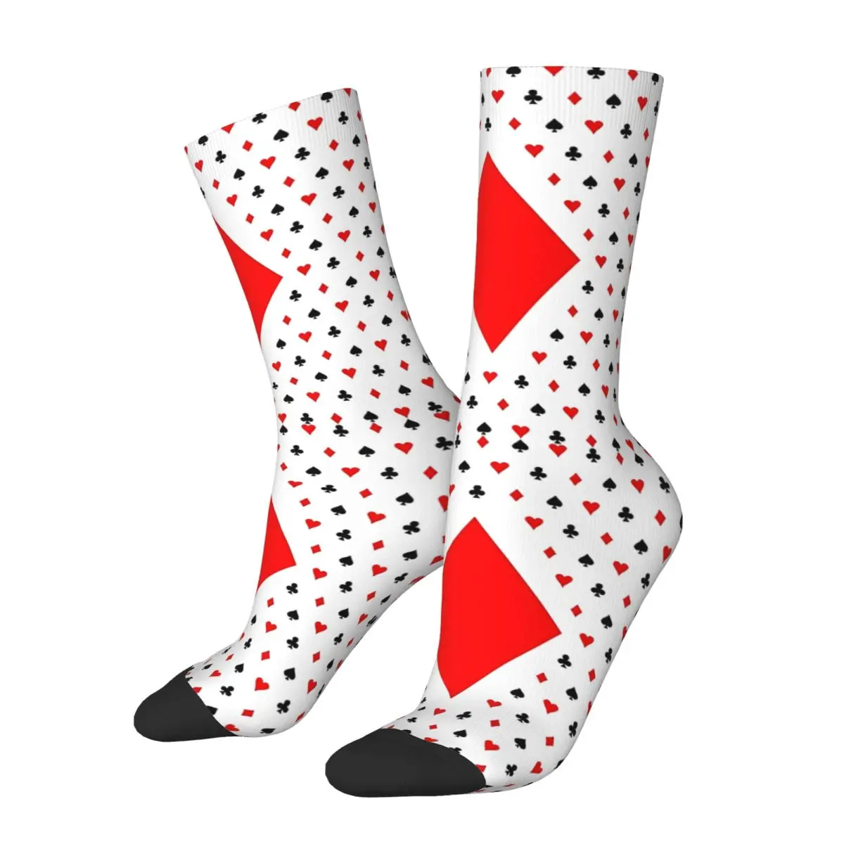 Playing Card Suits Diamond Men Socks Cycling Novelty Spring Summer Autumn Winter Stockings