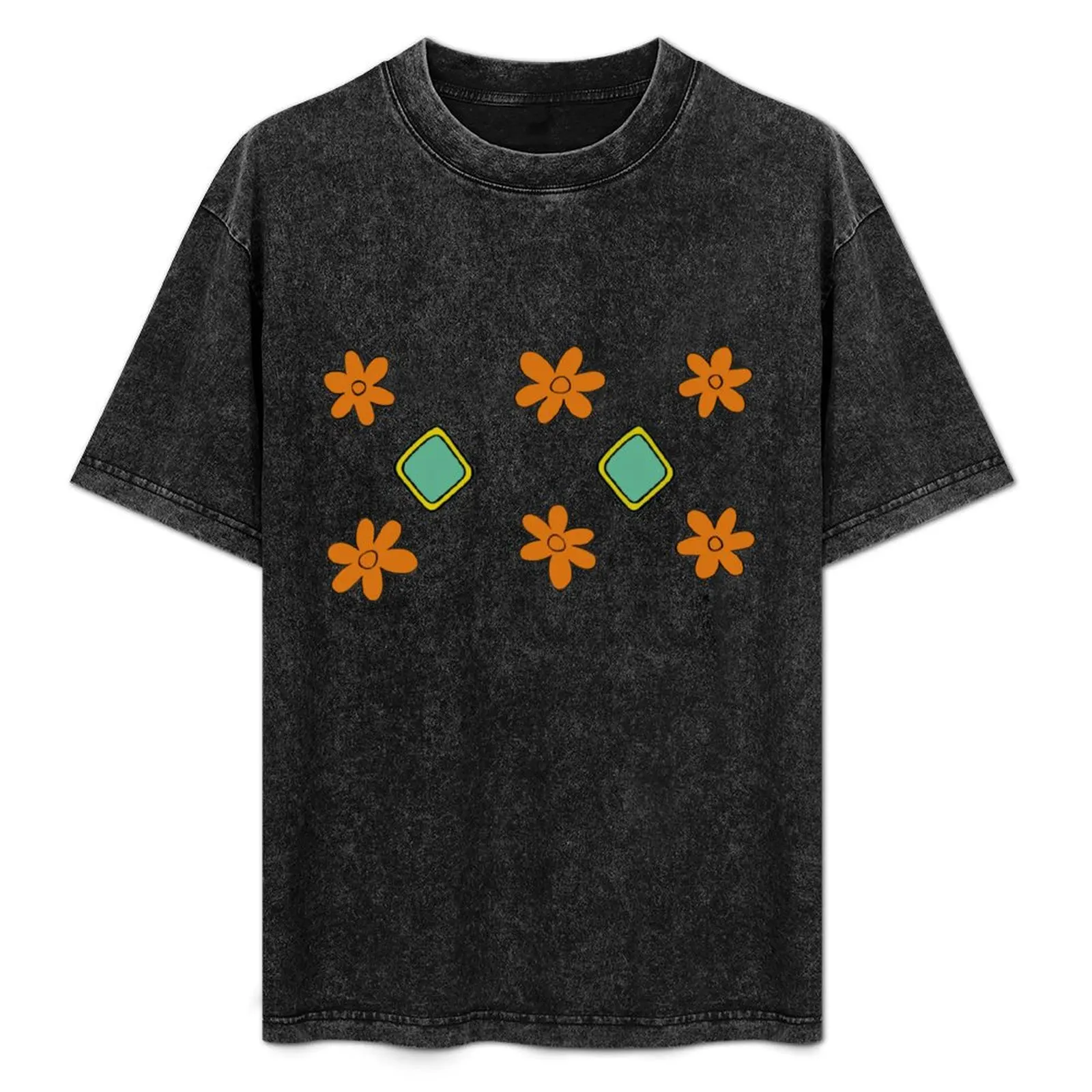 

dog tag and flowers T-Shirt Daily Casual Short Sleeve Tee Shirt