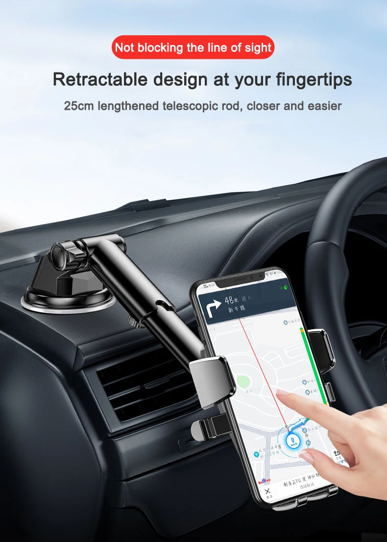 Auto Sucker Telefon Halter Halterung Ständer Tragbare Telefon Ständer Verlängerung Arm Handy Unterstützung Für iPhone 14 13 Xiaomi Huawei Samsung – Detail 3