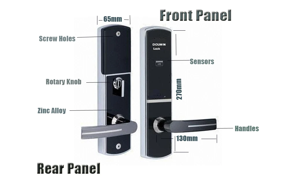 Quality Best Luxury Door Lock Computer Controlled Hotel App Door Lock