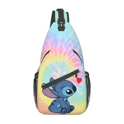 Fashion Cartoon Stitch Sling Bag for Travel Hiking Men Crossbody Chest Backpack Shoulder Daypack