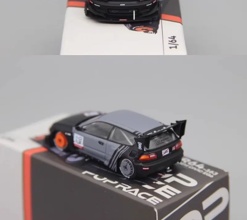 POPRACE 1/64 시빅 EG6 5세대 합금 장난감 자동차 다이캐스트 금속 모델 선물