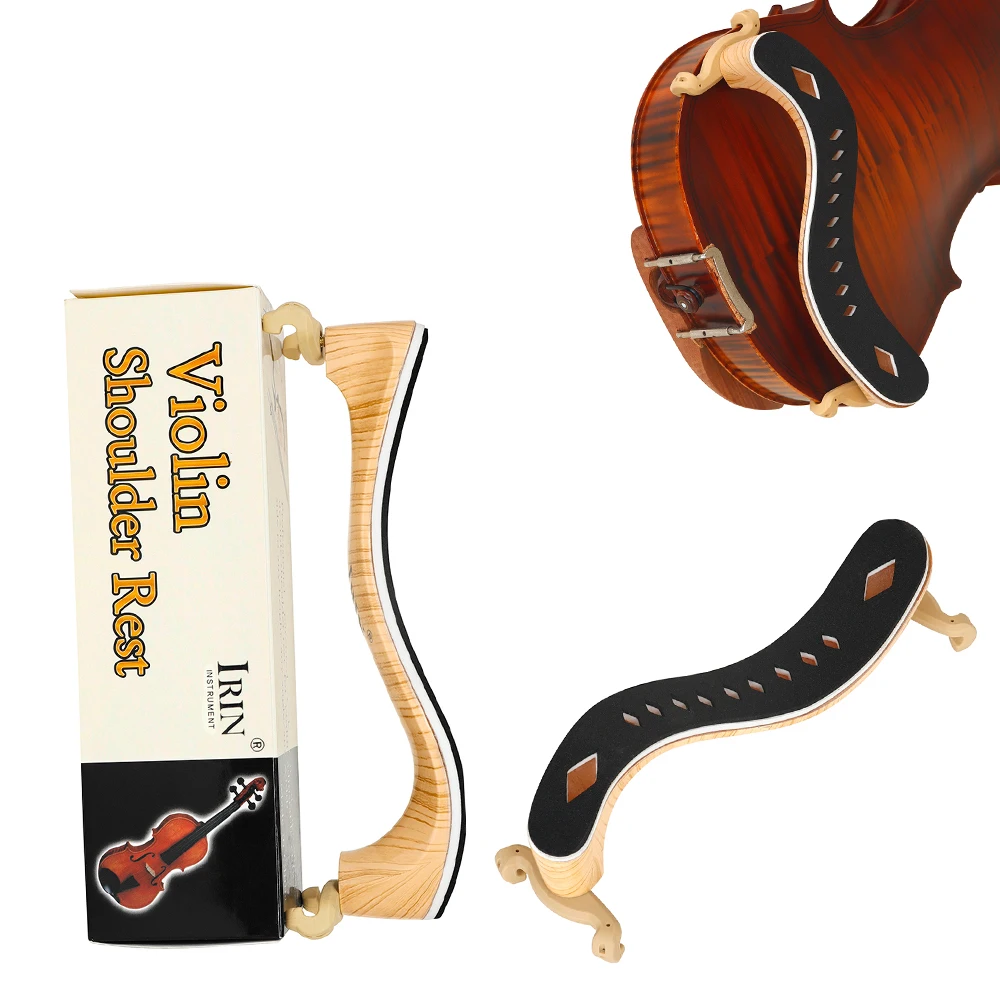 ﻿IRIN 4/4 Violin Shoulder Rests Antique Maple Professional Violin Shoulder Rests Free Adjustment Musical  Violin Accessories ﻿