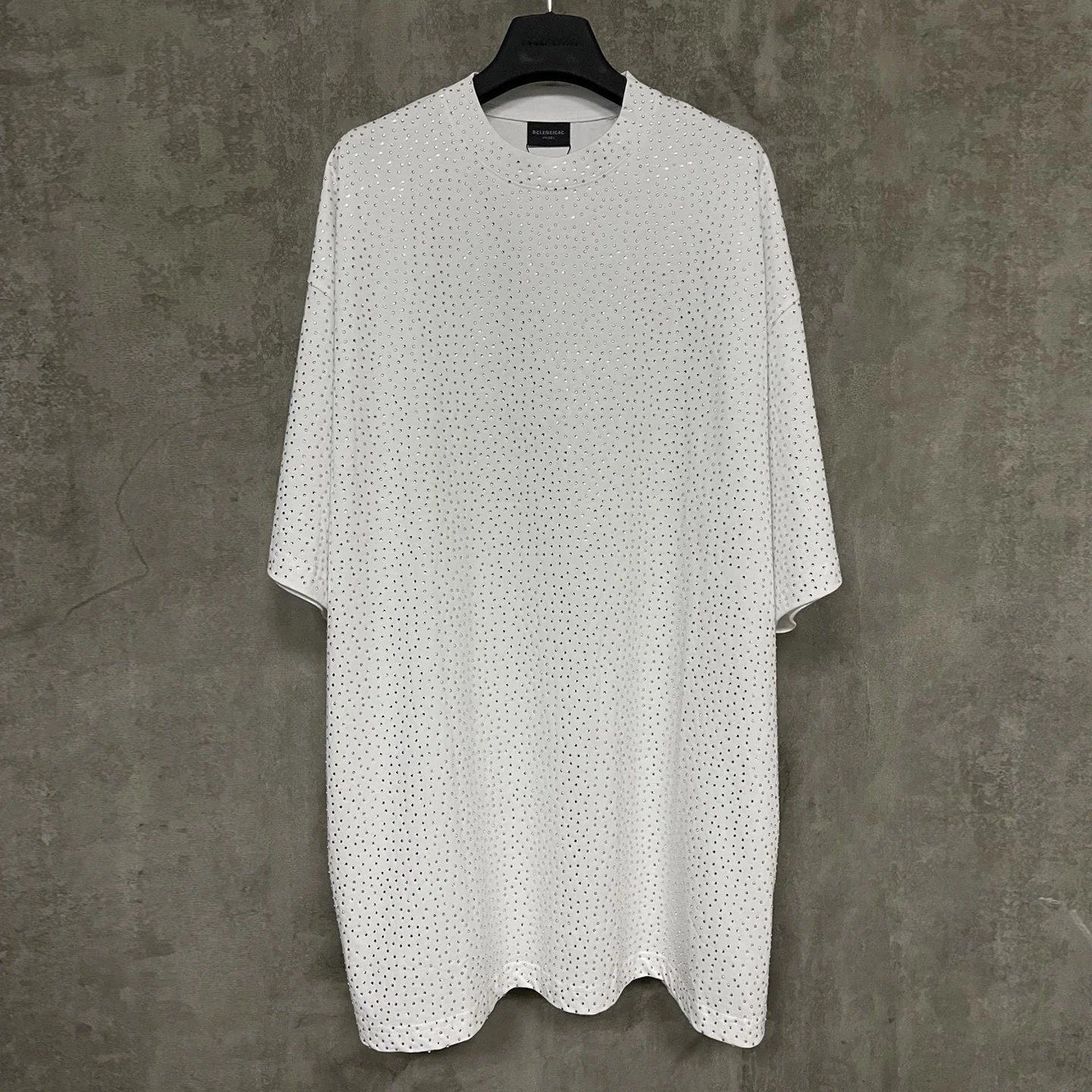 

BCLENEICAC Свободная футболка из чистого хлопка с коротким рукавом в парижском стиле, повседневный топ с круглым вырезом для молодежи