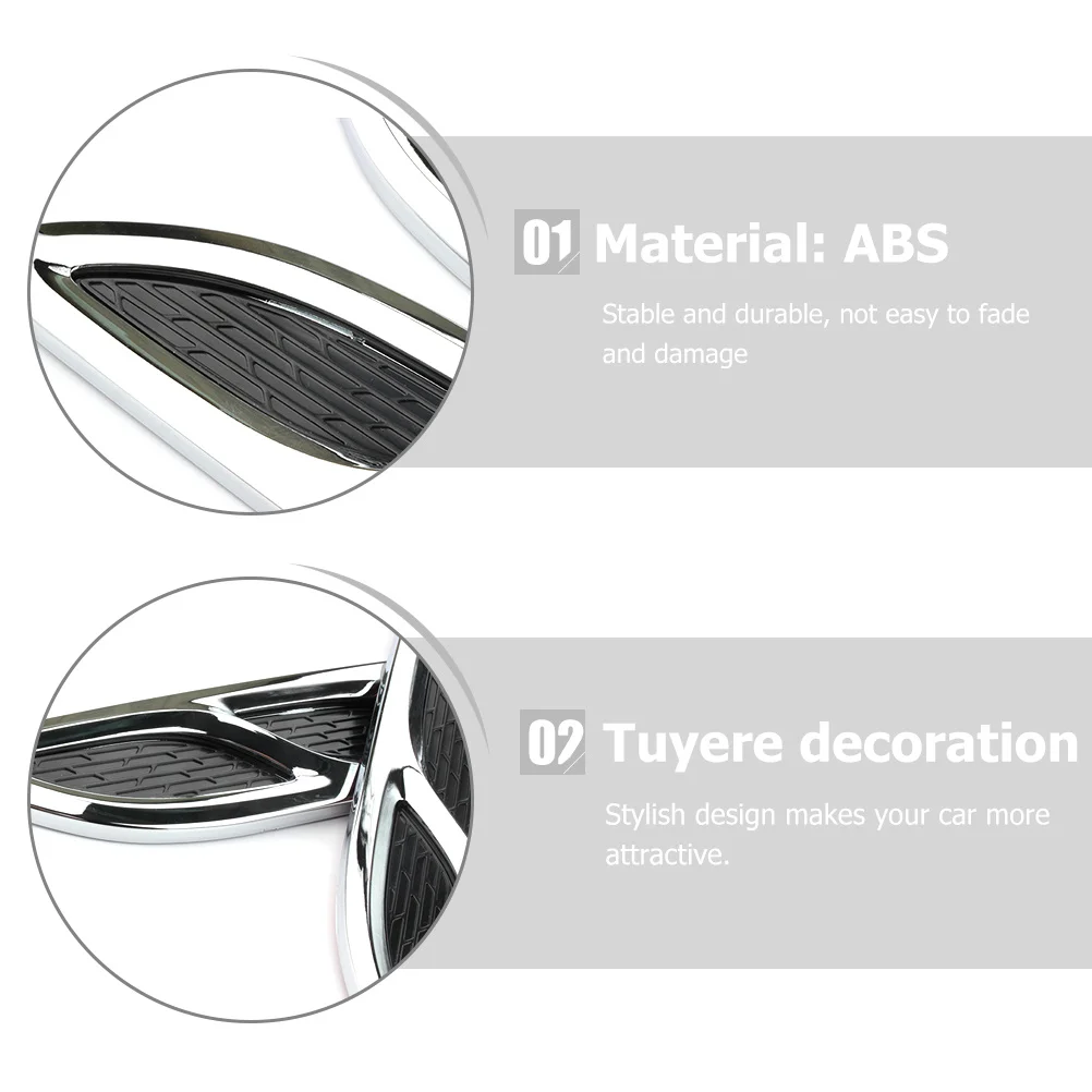 

Car Side Vent Stickers Abs Material Waterproof Heat Resistant Auto Intake Hood Stickers For Vehicle Air Flow Covers