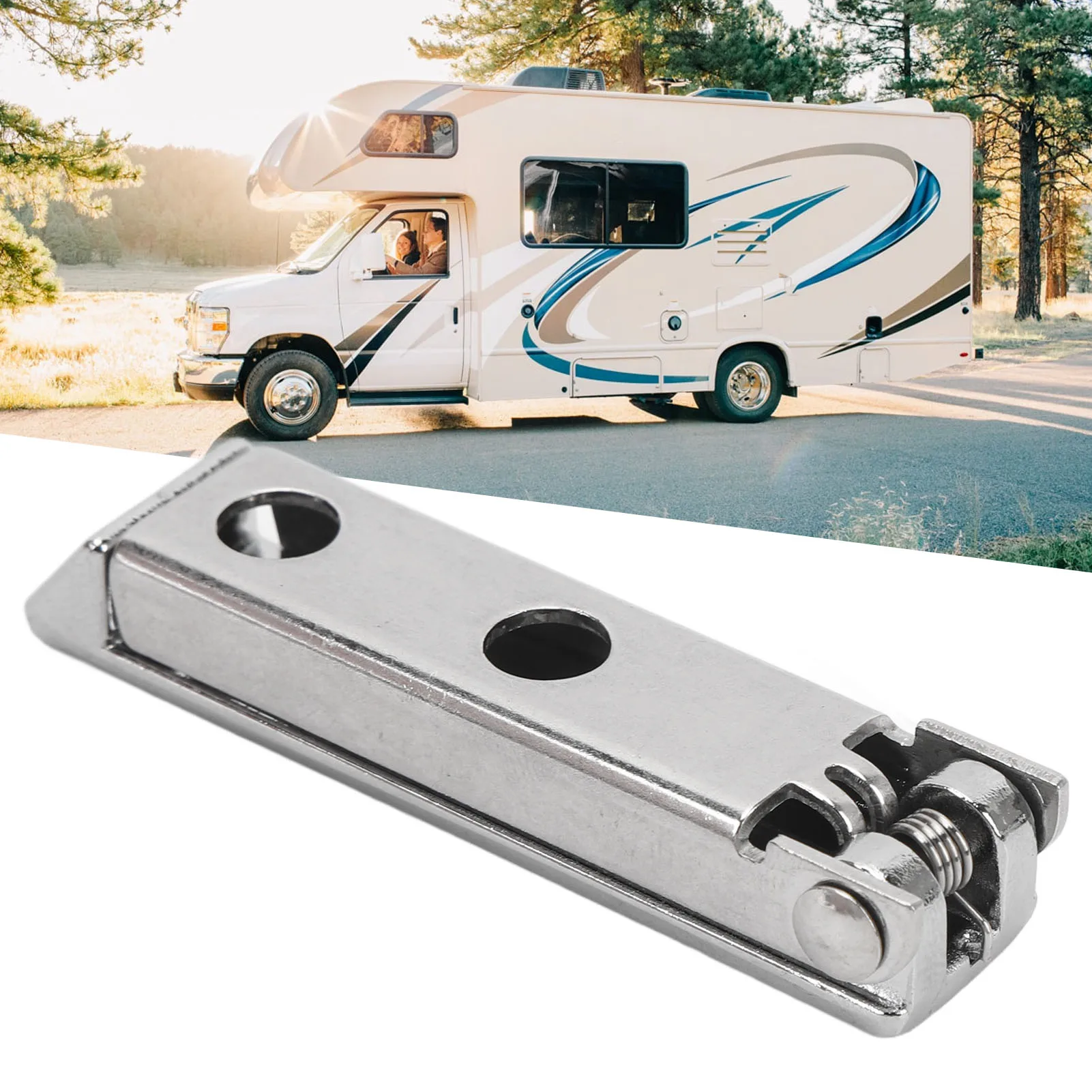 

Дверная защелка для багажа на колесах, квадратная защелка из нержавеющей стали с улучшенной безопасностью, держатель дверного защелки багажного отделения для кемпера, прицепа