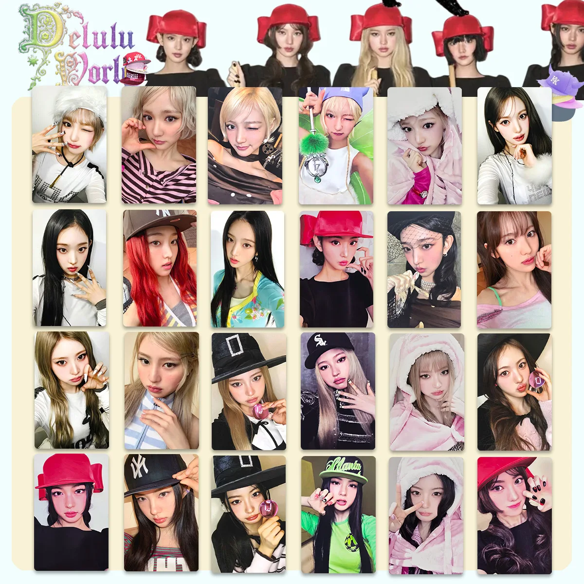 5Pcs/Set Idol Girls KIIIKIII New Album HD Printed Photos Holographic Card Postcard JIYU LEESOL SUI HAUM KYA Fan Collect Gift ﻿