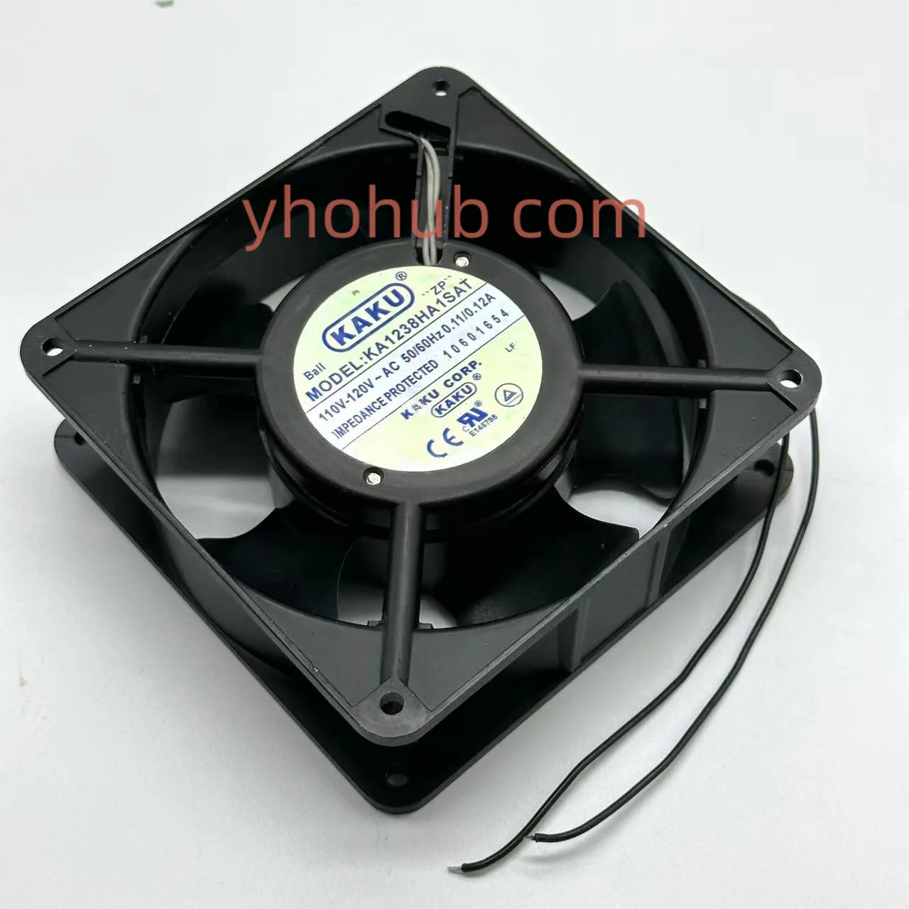 

Kaku KA1238HA1SAT AC 110V 120V 0.11A 0.12A 120x120x38mm 2-Wire Server Cooling Fan