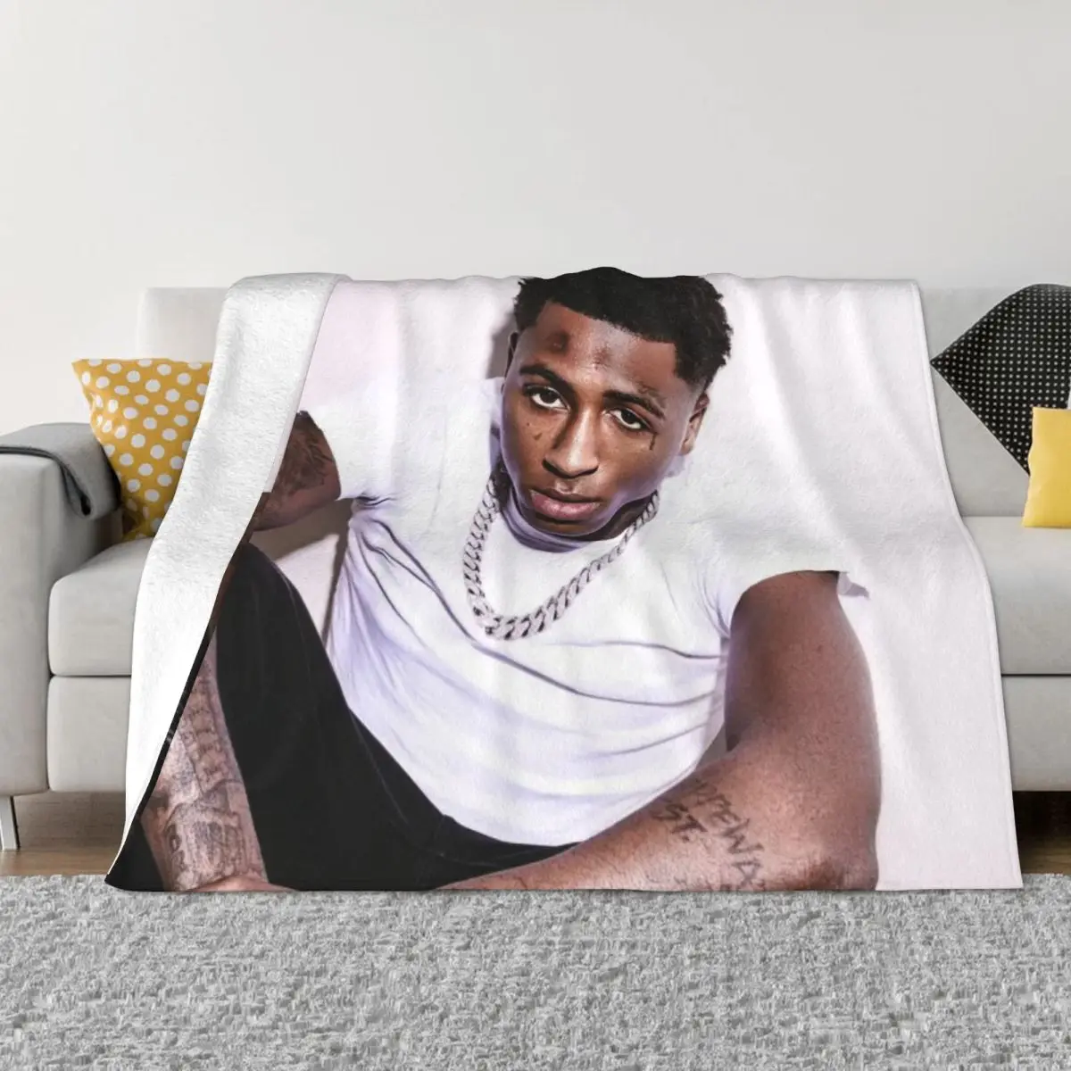 

YoungBoy Never Broke Again 002927 warm Knee Blanket print blanket comfort warm soft Blankets And Throws Throw Blanket