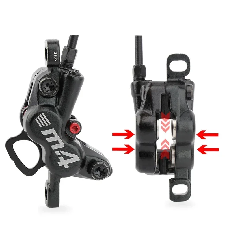 

MEROCA MT420 Mountain Bike Oil Brake 160mm Disc Brake Four Piston Left Rear/Right Front Brake Bicycle Oil