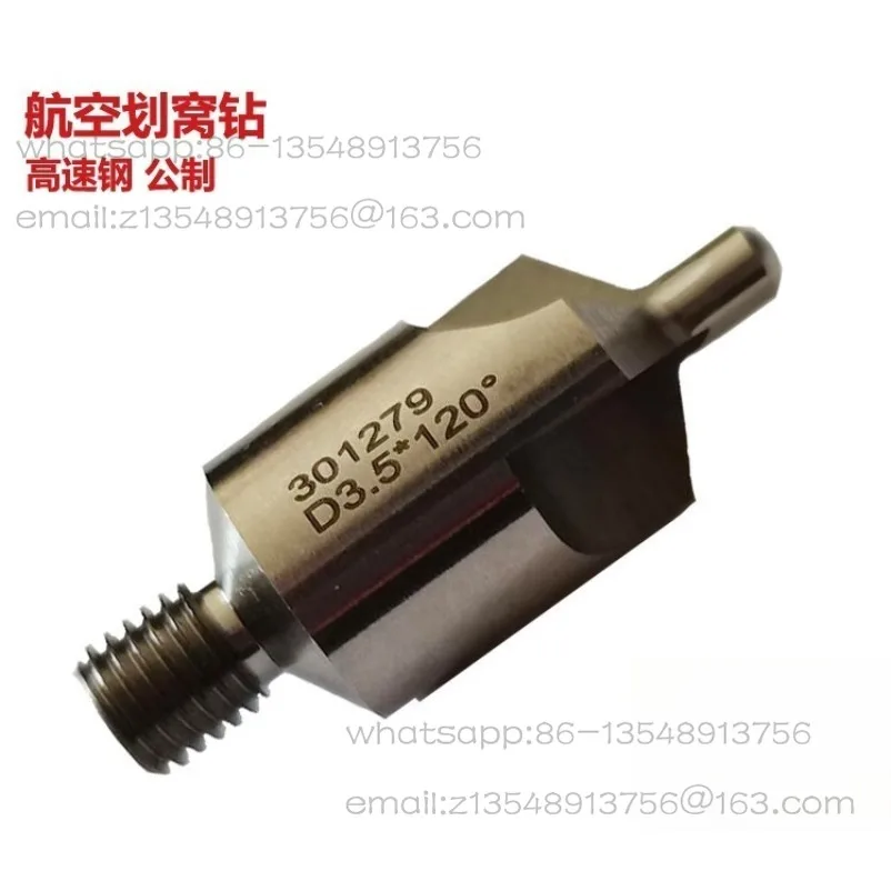 Aeronautical Guide Post Scratch Countersunk Head Rivet Reaming Drilling Cobalt-containing High Speed Steel Threaded Shank