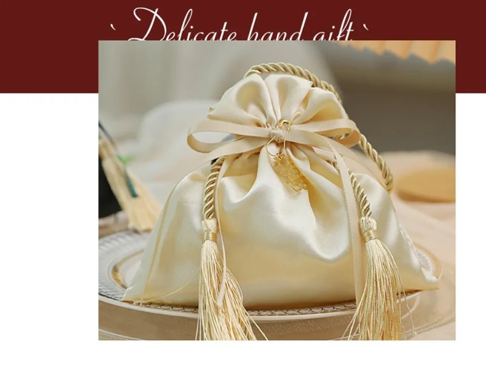 10/30/50 Pcs Luxus Verpackung Kordelzug Samt Beutel Beutel Geschenk Tasche Für Hochzeit Süßigkeiten Boxen Mit Perle string Dekor Gefälligkeiten Taschen – Detail 15