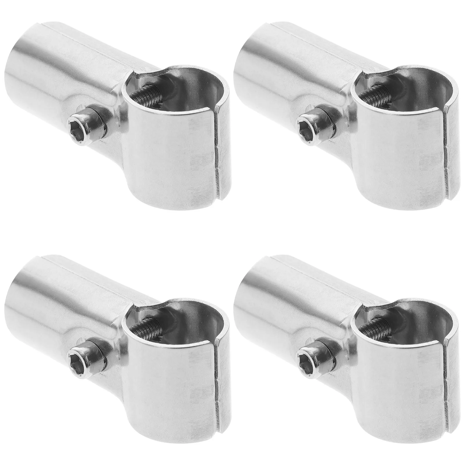 

4pcs Stainless Steel Tube Connector Panel Clamp Chain Link Fence Clamp Fittings For Greenhouse Shelf Handrail Dog