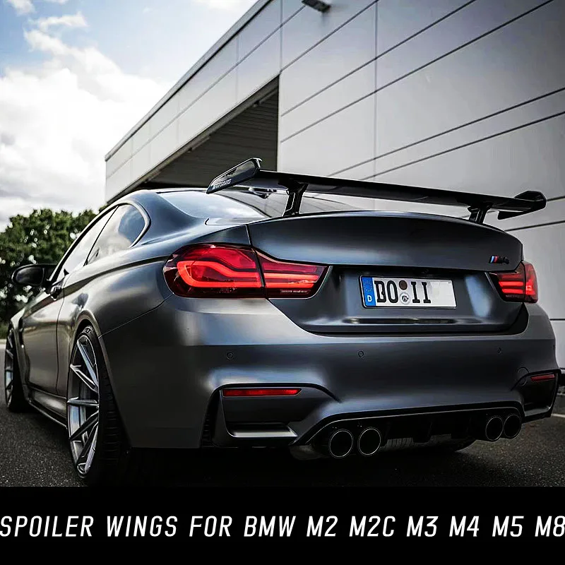 MP Style Racing Sport GT Wings Trunk Lid Spoiler For BMW M2 M2C M3 M4 M5 M6 M8 Black Carbon Car Exterior Tuning Accessories Part